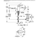 Single-lever bidet faucet with flow limiter Quinlan