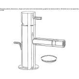 Brass countertop bidet faucet with single handle Chavao