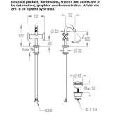 Countertop bidet tap with swivel spout Mariabe