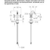 Countertop bidet faucet with a swivel spout without waste Mariabe