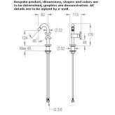 Countertop bidet faucet with a swivel spout without waste Mariabe