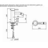 Countertop stainless steel bidet faucet with swivel spout Nidzica