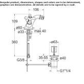 1-hole bidet faucet with individual rosettes Sebnitz