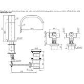 3-hole bidet faucet with individual rosettes Kerman