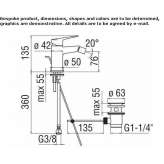 Countertop bidet tap with swivel spout Skole