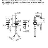 3-hole stainless steel bidet faucet with swivel spout Korgan