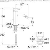 Single lever bidet faucet Marki