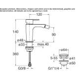 Single-lever bidet faucet with swivel spout Delaware