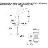 Countertop bidet faucet with one handle Pliska