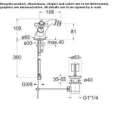 1-hole bidet faucet with individual rosettes Bear