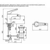 Brass countertop bidet tap with swivel spout Lassee