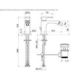 Countertop bidet faucet with one handle Treungen