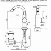 Countertop single-lever bidet faucet with swivel spout Byram