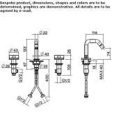 3-hole stainless steel bidet faucet with swivel spout Ovilla