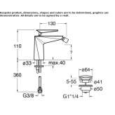 Countertop bidet faucet with one handle Pisek