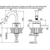 Single-lever, 1-hole bidet faucet Garguera