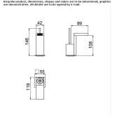 Countertop bidet faucet with one handle Ormeau