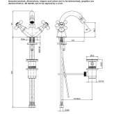 1-hole bidet faucet with individual rosettes Eresing