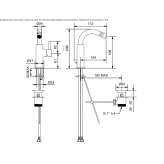 Steel bidet faucet with single handle Kimmeria