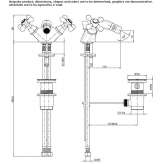 Countertop bidet tap with individual rosettes Eresing