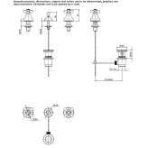 3-hole bidet faucet with individual rosettes Eresing