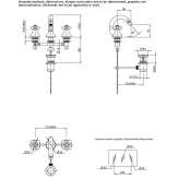 Countertop bidet tap with individual rosettes Eresing