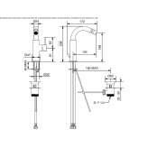 Steel bidet faucet with single handle Kimmeria