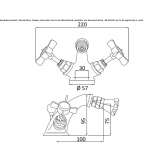 Steel bidet tap with 1 hole on the countertop Socond