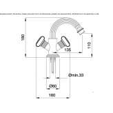 Steel bidet tap with 1 hole on the countertop Bobowo