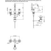 Countertop bidet tap with individual rosettes Eresing