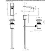 Countertop bidet faucet with single stainless steel handle Manville