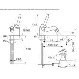 Single lever bidet faucet Arlate