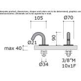 2-hole bidet faucet with aerator Topile