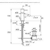 Single lever bidet faucet Coromoro