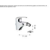 Single lever bidet faucet with spray Tomochic