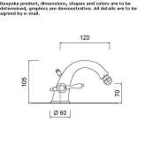 Countertop bidet faucet with 1 hole and swivel spout Slavnoye