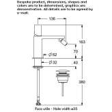 Countertop bidet tap with swivel spout Chatou