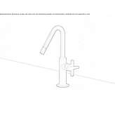 Bidet faucet with medium spout Bilice