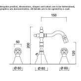 3-hole countertop bidet faucet Magor