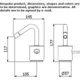 Countertop bidet faucet with one handle Buyukkoy