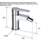 Countertop bidet tap with swivel spout Loury