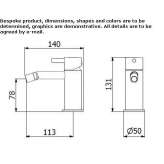 Countertop bidet tap with swivel spout Sidmouth