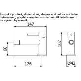 Countertop bidet tap with swivel spout Sidmouth