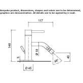 Countertop bidet faucet with one handle Passons