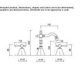 3-hole countertop bidet faucet Slavnoye