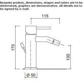 Countertop bidet faucet with one handle Passons