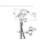 Countertop bidet tap with swivel spout Pniewy