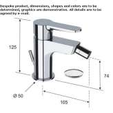 Countertop bidet tap with swivel spout Loury