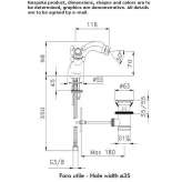 Countertop bidet faucet with aerator Beecroft