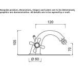 Countertop bidet faucet with 1 hole Brunete